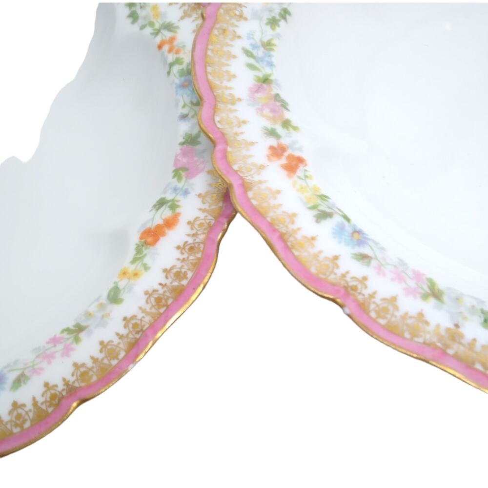 Antique Charles Ahrenfeldt A France Depose Porcelain Oyster Plates - Picture 3 of 5